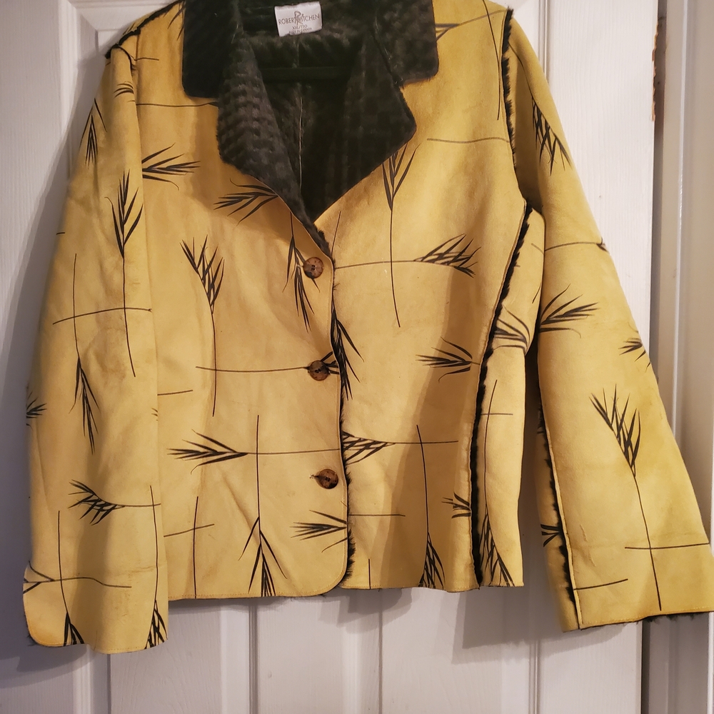 Coldwater Creek Yellow Patterned Blazer